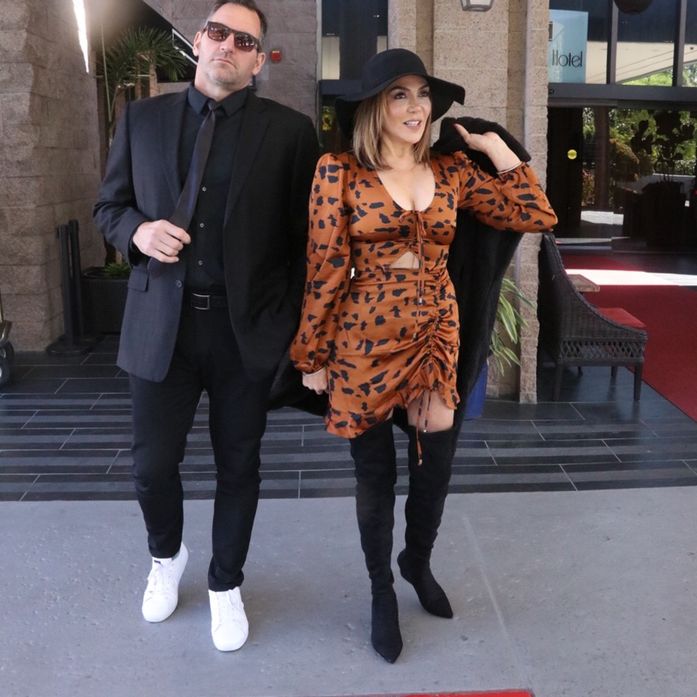 Look Great in this Leopard Mini Ruched Dress